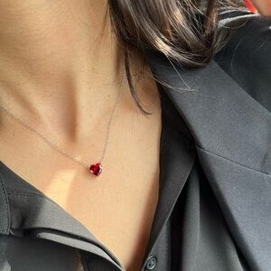 Sterling Silver Necklace/Earring Heart Set